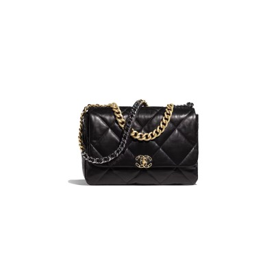 CHANEL 19 BAG MAXI BLACK AS1161 B02875 94305 (36*25*11cm)